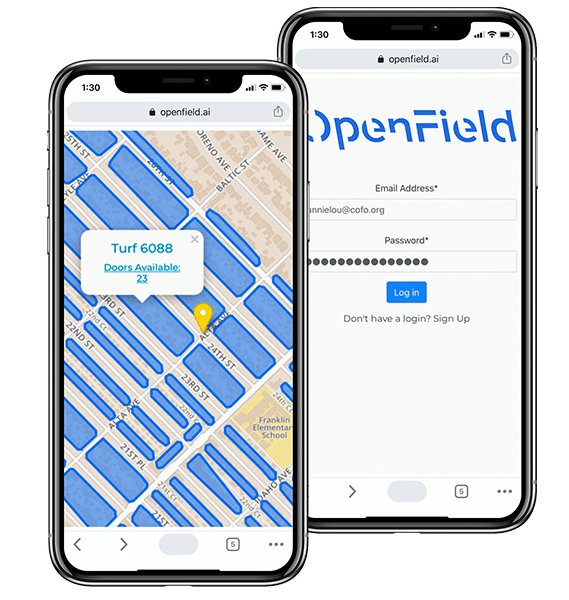 Mobile view of the solution